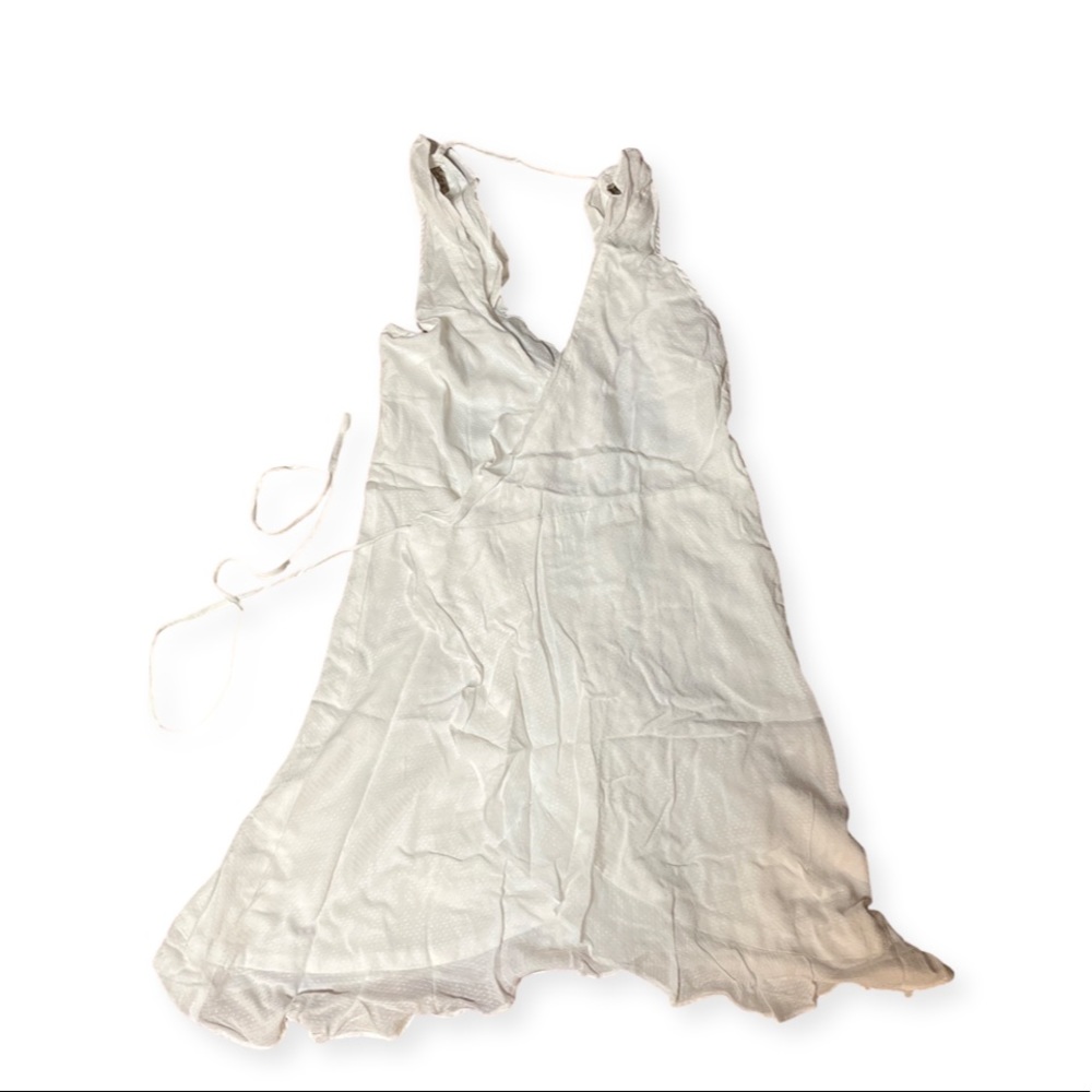 White Semi Formal Wrap Dress